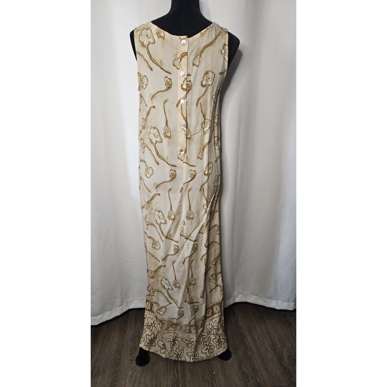 Vintag OutFit JPR Maxi Dress Womens Long Embroidered Detail Side Slit Medium