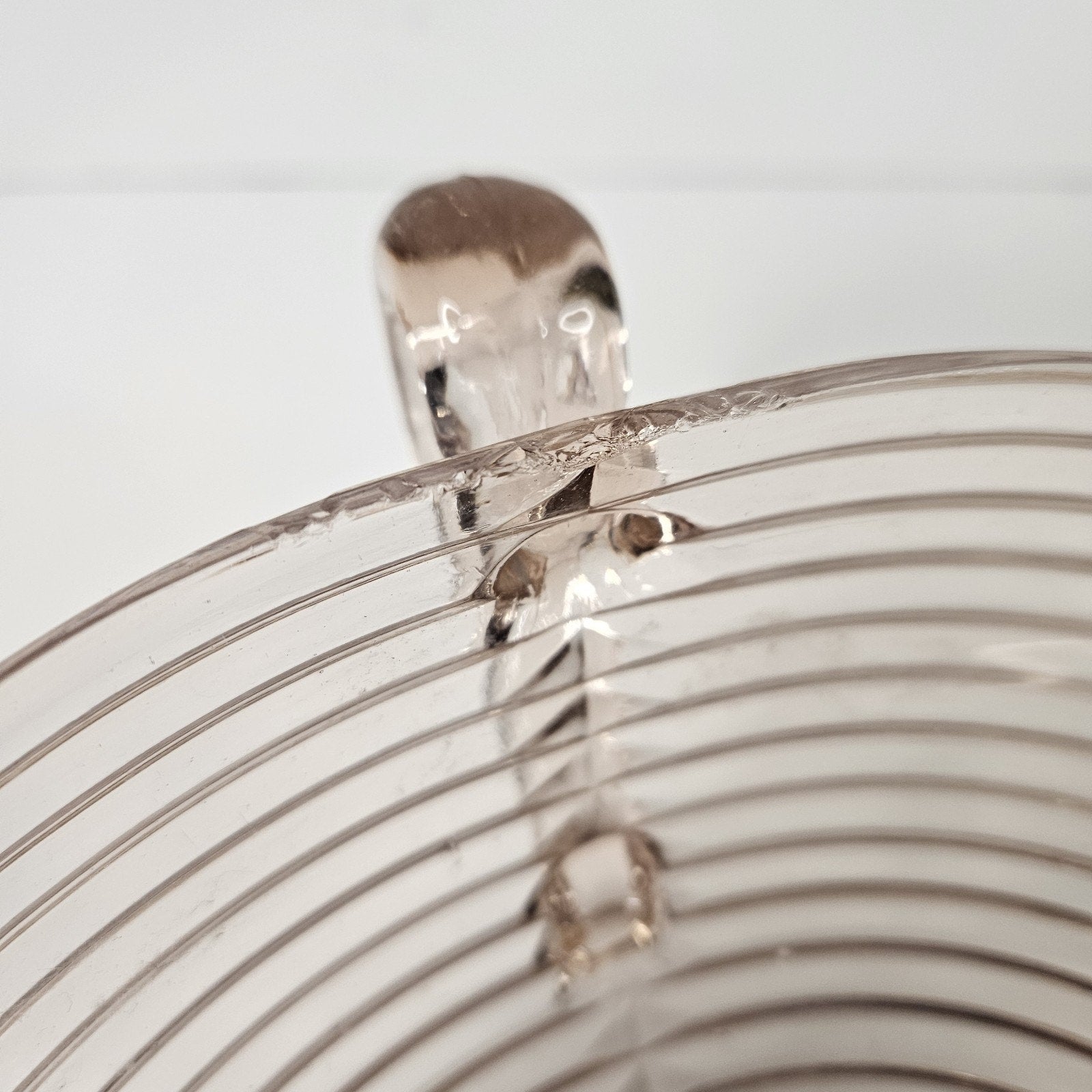 Vintage Depression Glass Manhattan Pink Anchor Hocking 9" Serving Bowl ~Chipped