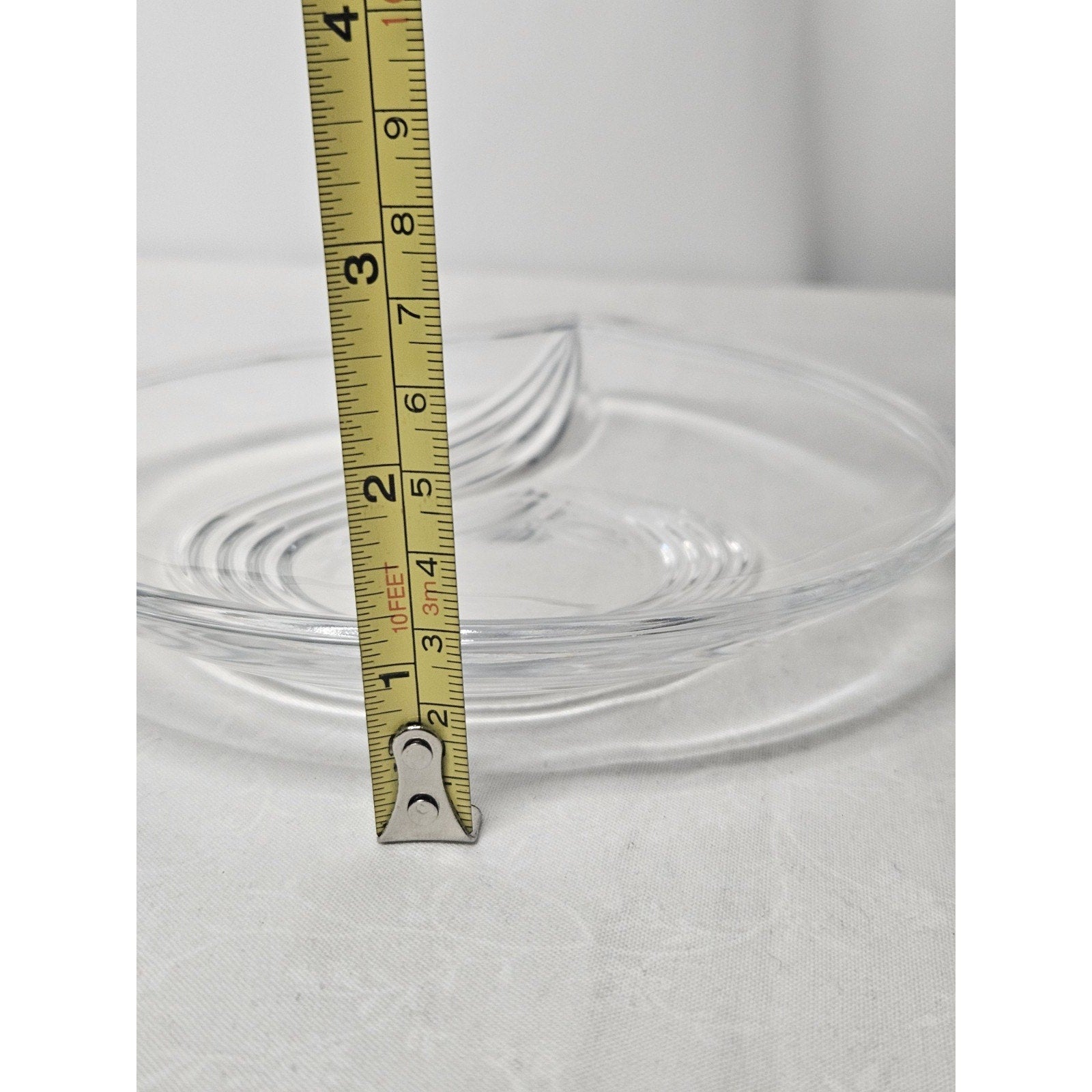 Signed Nachtmann Teardrop Shaped Crystal Accent Candy Nut Dish Art Deco Bavaria
