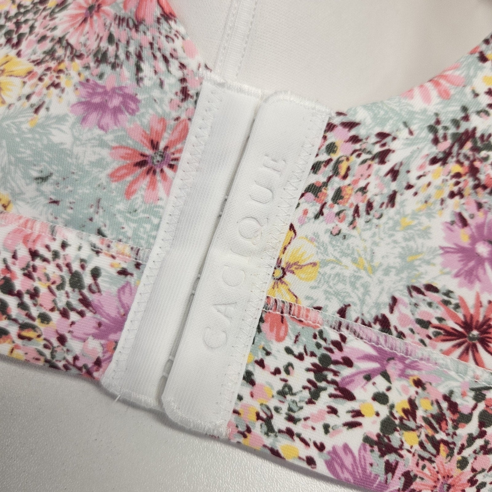 CACIQUE 42DDD Lightly Lined No Wire T Shirt Bra NWT Pink Floral Print Comfort