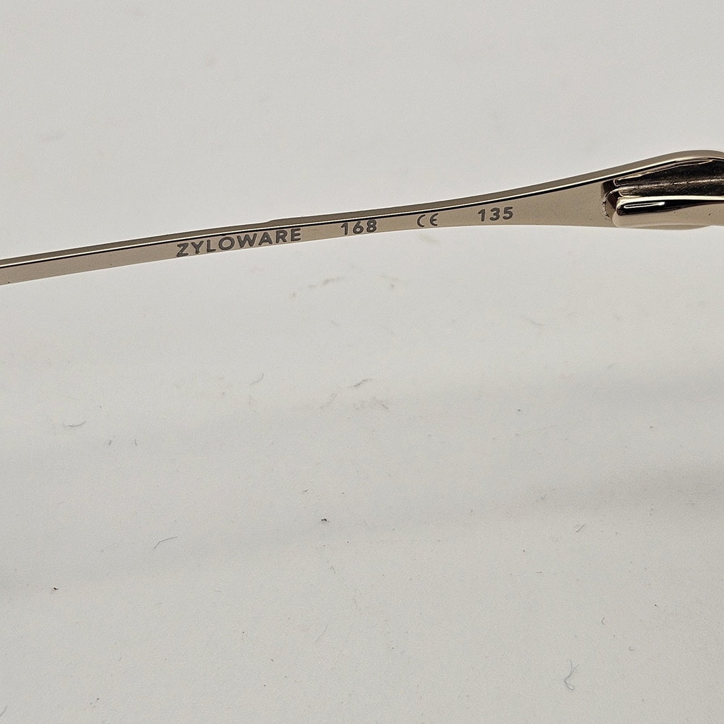 Sophia Loren Gold Purple Metal Oval Half Rim Sunglasses Zyloware M304 1685019135