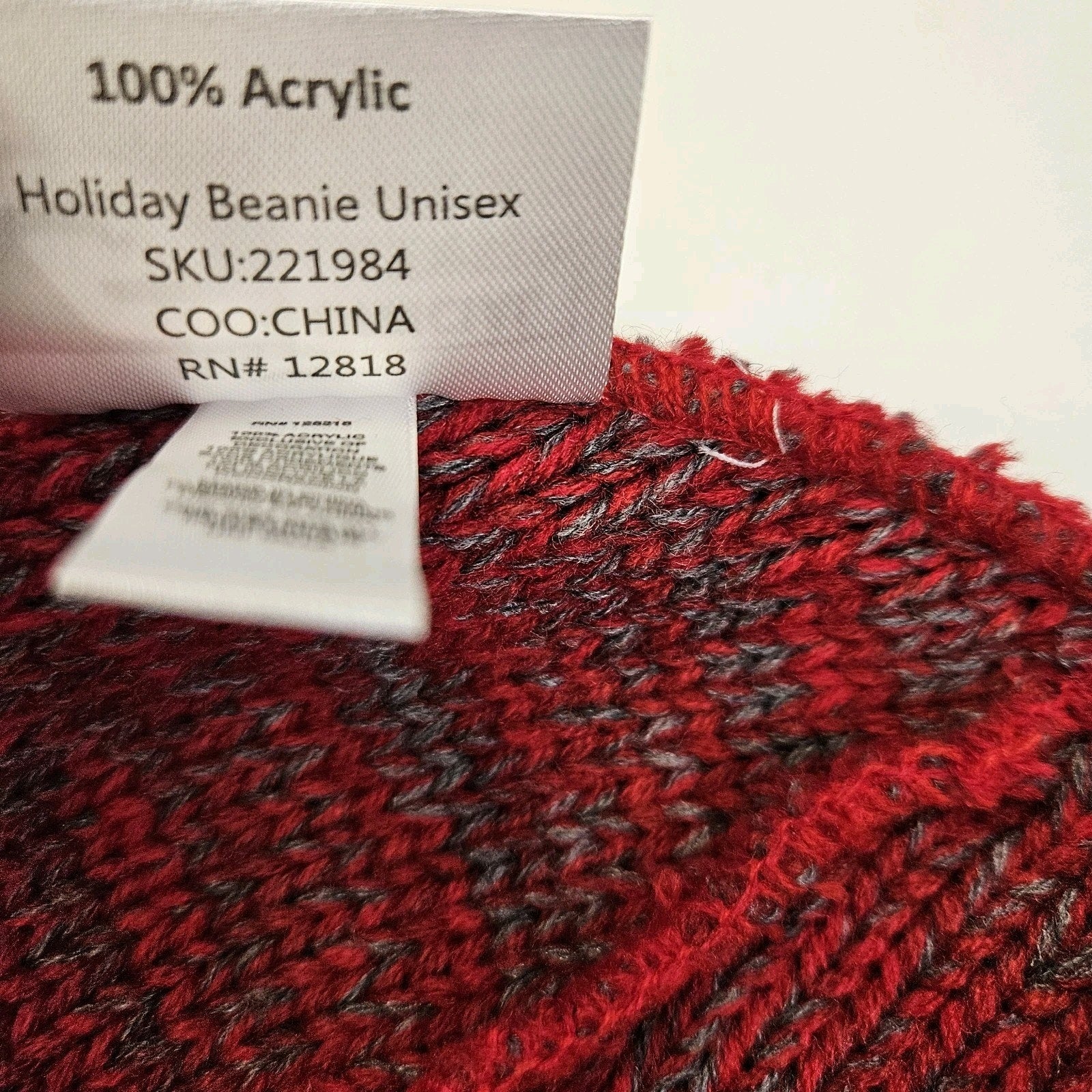 Snap On Tools Stocking Hat Red with Gray Variation Beanie Knit Cap