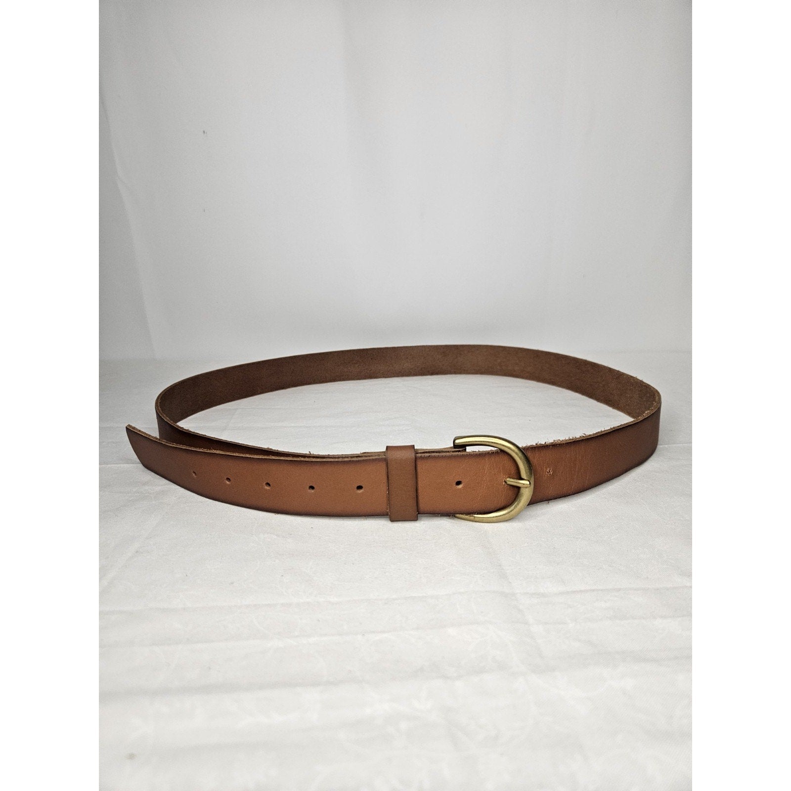 Belt Unisex Brown Leather Adjustable Buckle Casual Western 2XL Made In Guatemala
