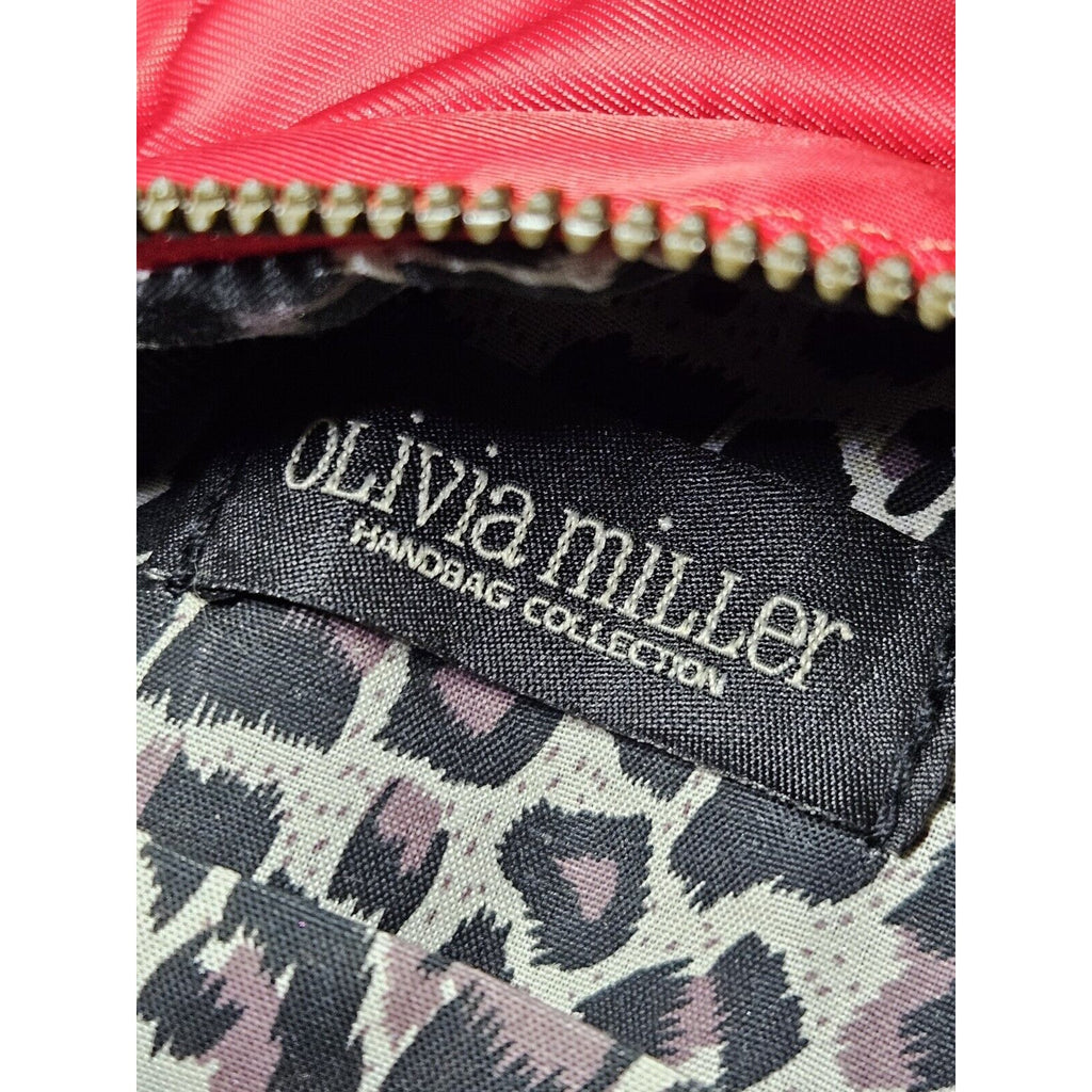 Olivia Miller Riley Sling Bag Bright Red & Leopard Print Lining Crossbody