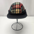 Vintage Pendleton brim hat, multicolor red navy flannel size medium retro unisex