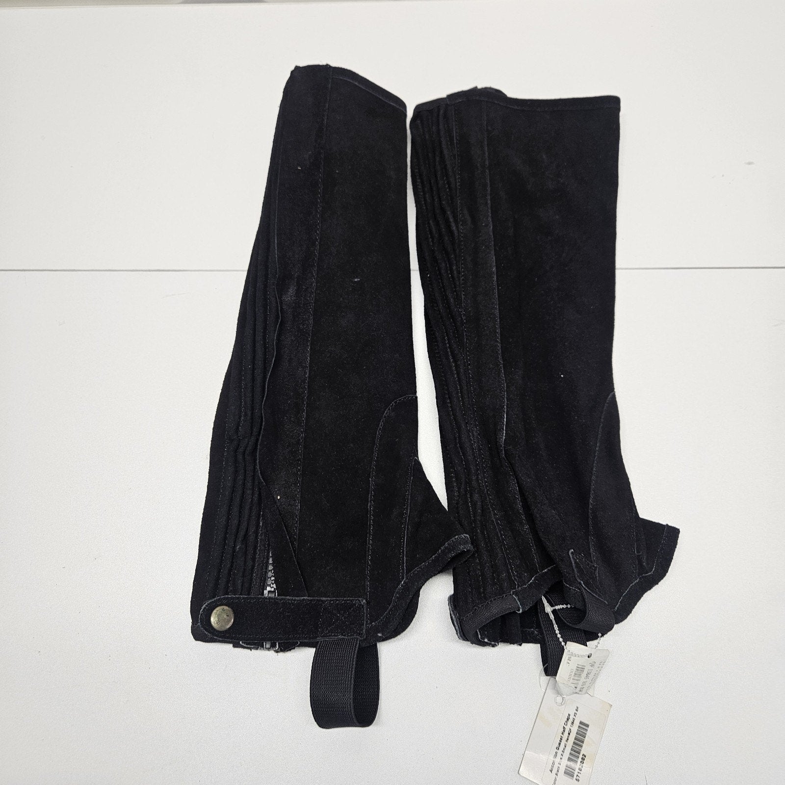 Nwt Equi Grip Leth Half Chap Adult XS Suede Leather Equestrian Riding Black