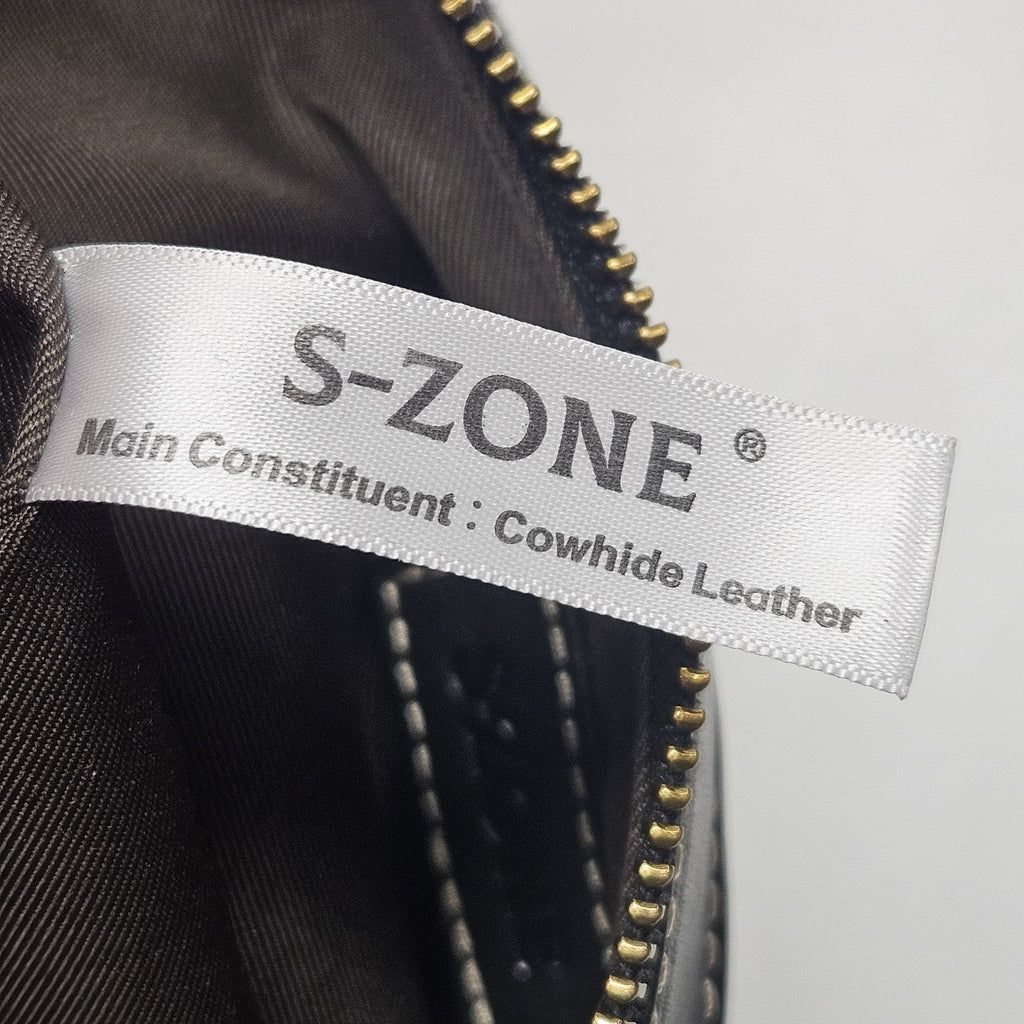 S-ZONE Small Leather Crossbody Bags for Women Cute Purses with RFID Black