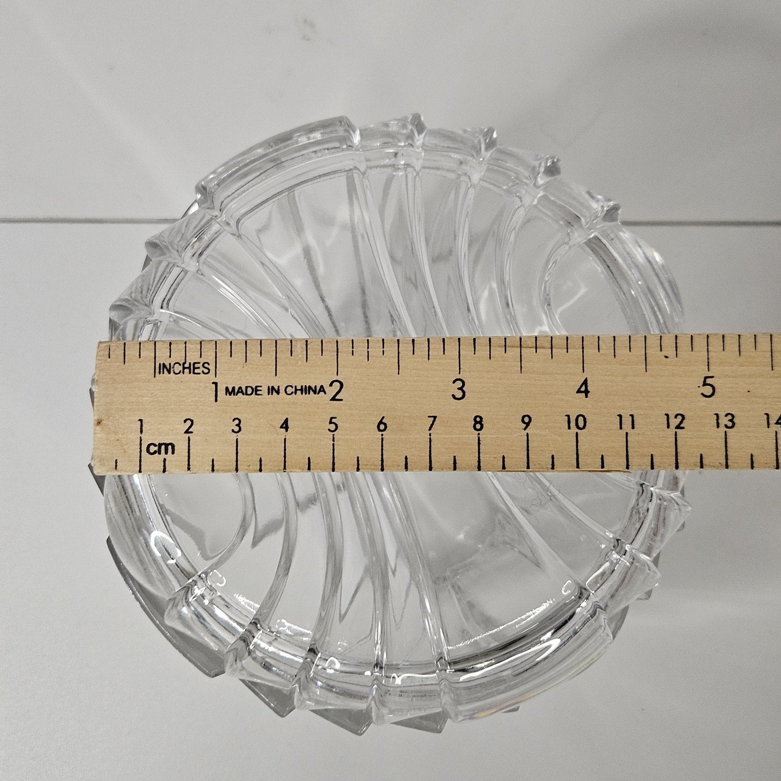 Vintage Art Deco Clear Glass Apothecary Candy Vanity Trinket Jar Lidded Canister