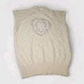 Dells Knit Embroidered Beaded Agona Wool Blend Vintage Sweater Vest Medium