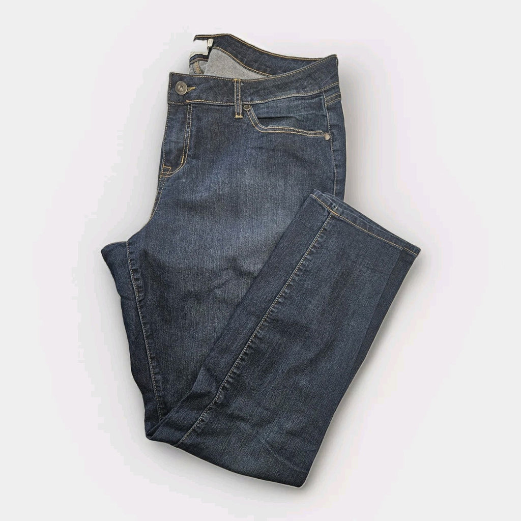 Torrid Womens Denim Jeans Skinny Mid Rise Pants Size 18R Dark Wash Stretch
