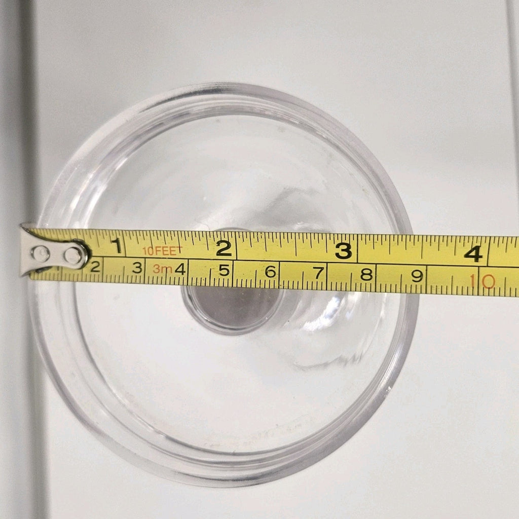 Hand Blown Glass 7.5" Candleholder Pillar Candle Stick Holder