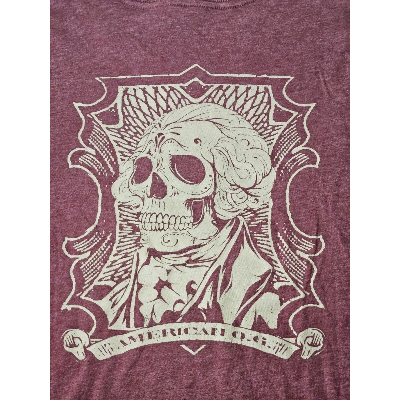 Club Member Grunt Style Women's T-Shirt XL Double Sided American OG Skull NWT