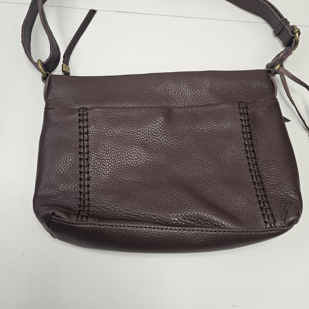 The Sak Leather Baguette Chocolate Brown Purse Shoulder Bag Boho Western