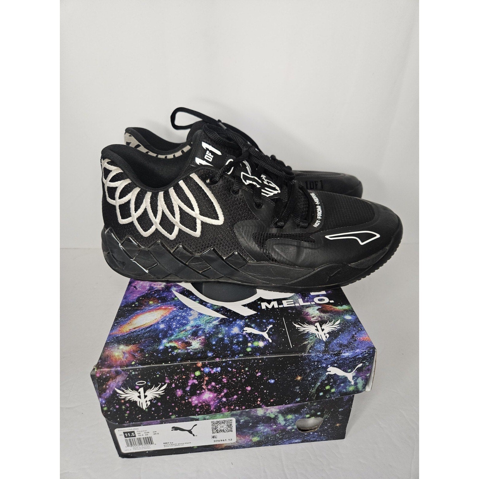 Puma MB.01 Low “Black Team White” (376941-12) Men Size 11.5 M Basketball Shoes