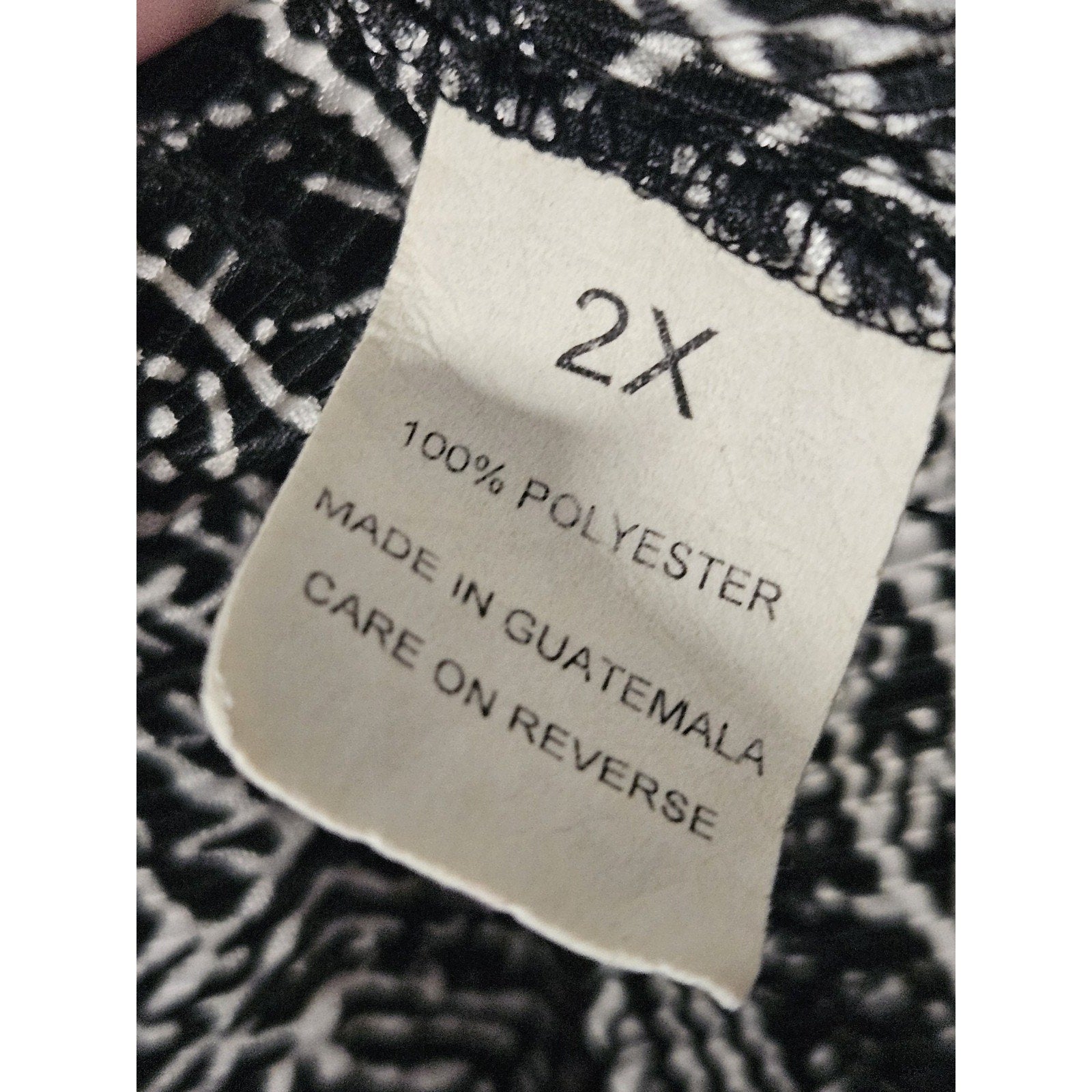 Briggs New York 2PC Set Womens Plus Black & White Blouse/Top W Maxi Skirt Sz 2X