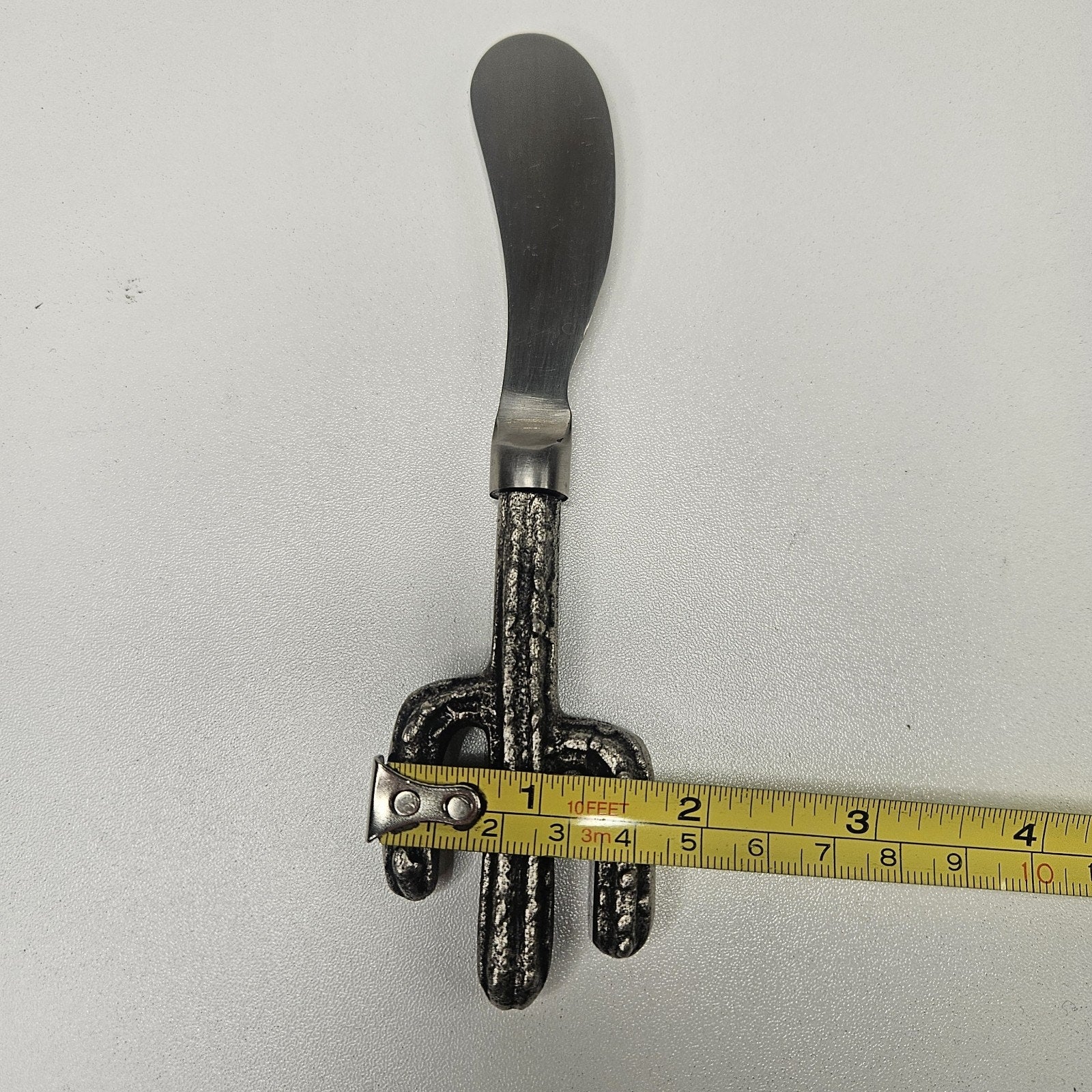 Set Of 4 Zinc Alloy Stainless Steel Cactus-Handle Cheese Knives Spreaders