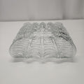 Art Deco Square Glass Bubble Pattern Flush Mount Ceiling Light Austria 1960s