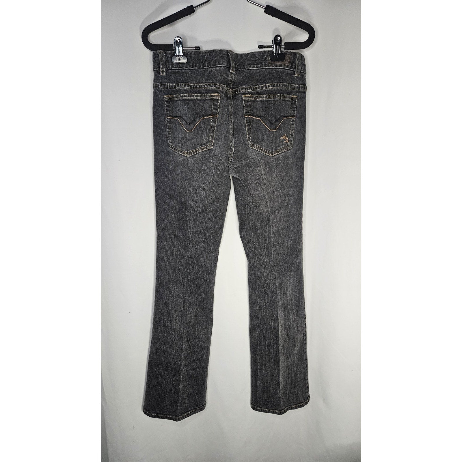 Vintage Harley-Davidson Women's Gray Wash Denim Jeans Sz 4 Bootcut Leg Biker