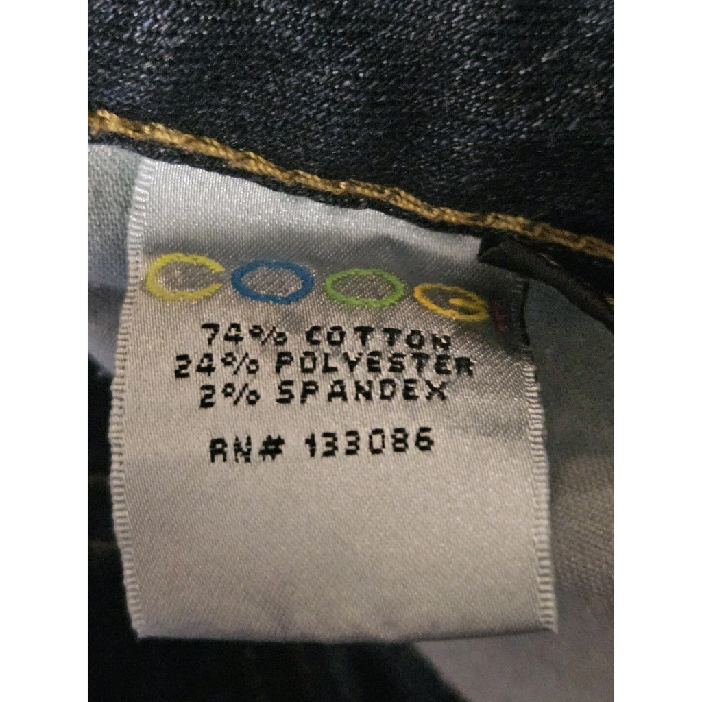 Vintage Coogi Jeans Womens 24W Crop Jean Embroidered Distressed Dark Wash Denim