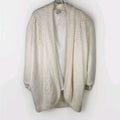 Vintage 80's Angora Rabbit Coat Floral Beaded Cardigan Large Soft Cottage Artsy