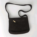 The Sak Chocolate Brown Crochet Shoulder Bag Zip Top Zip Pockets Boho Y2K Small