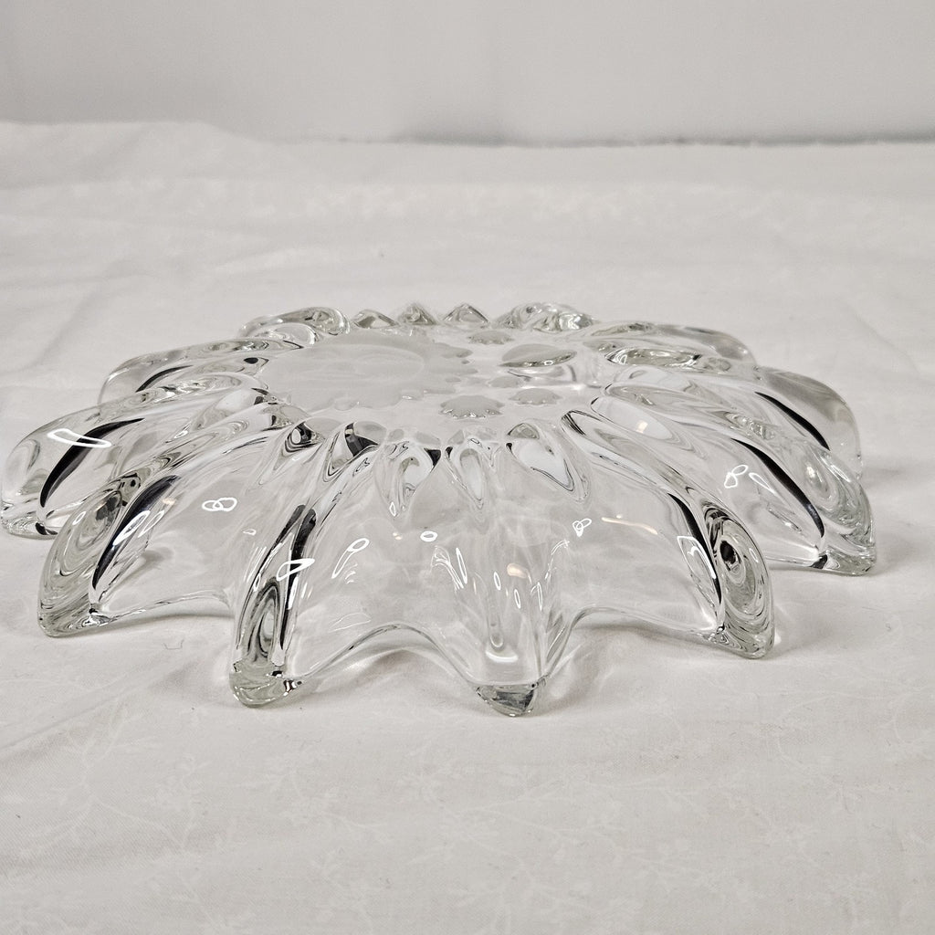 Vintage Heavens Gate Sun Moon Stars Glass Trinket Serving Dish Celestial