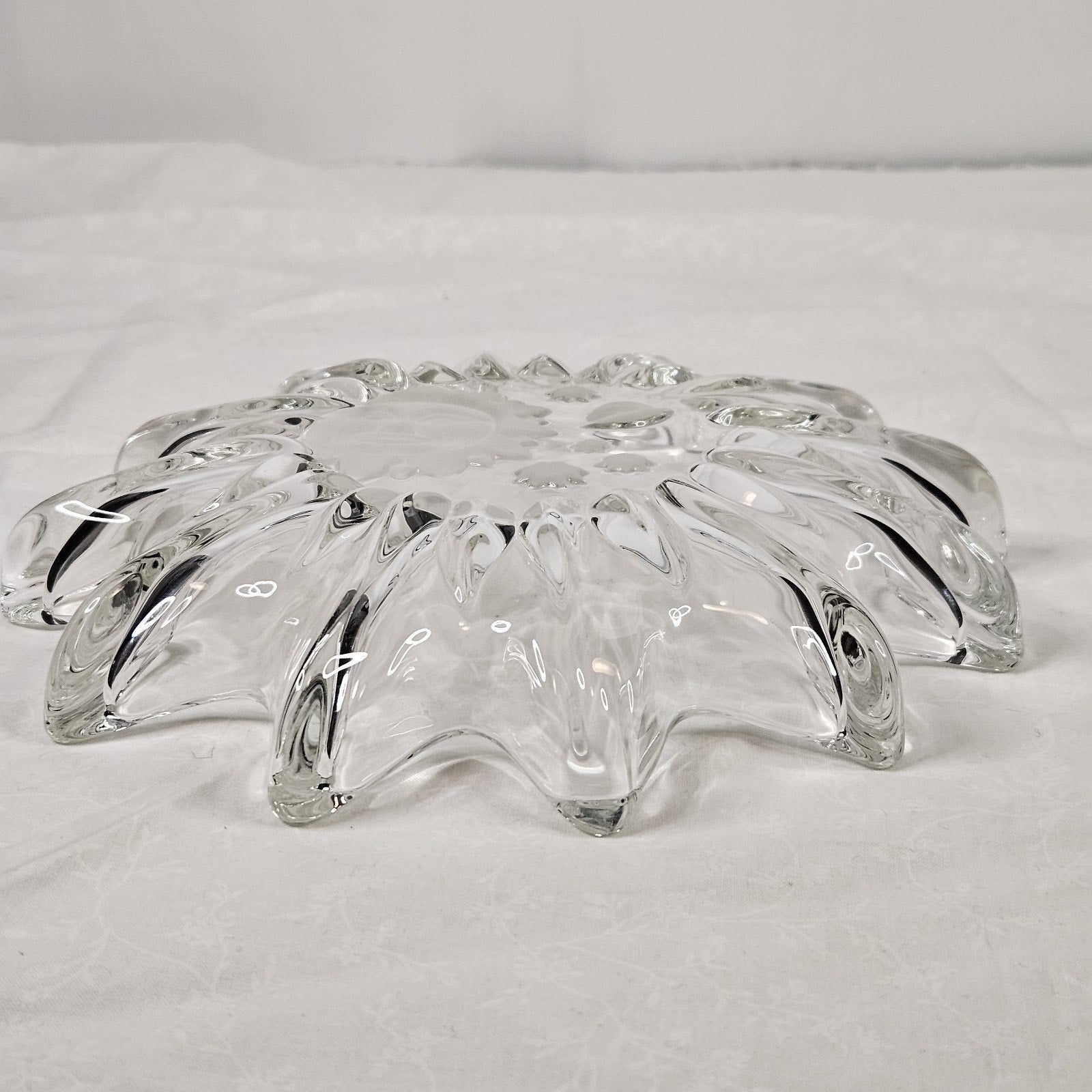 Vintage Heavens Gate Sun Moon Stars Glass Trinket Serving Dish Celestial