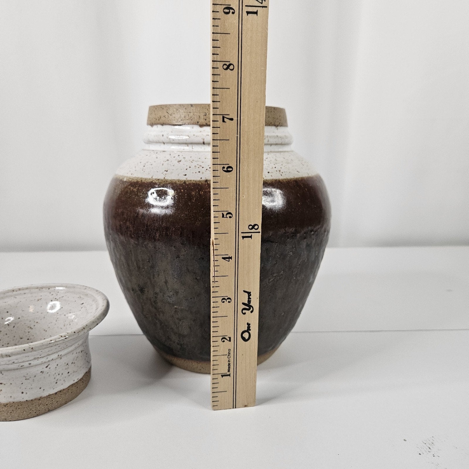 Handcrafted Saltglazed Stoneware Storage Jar Pottery Art Artist Signed Original