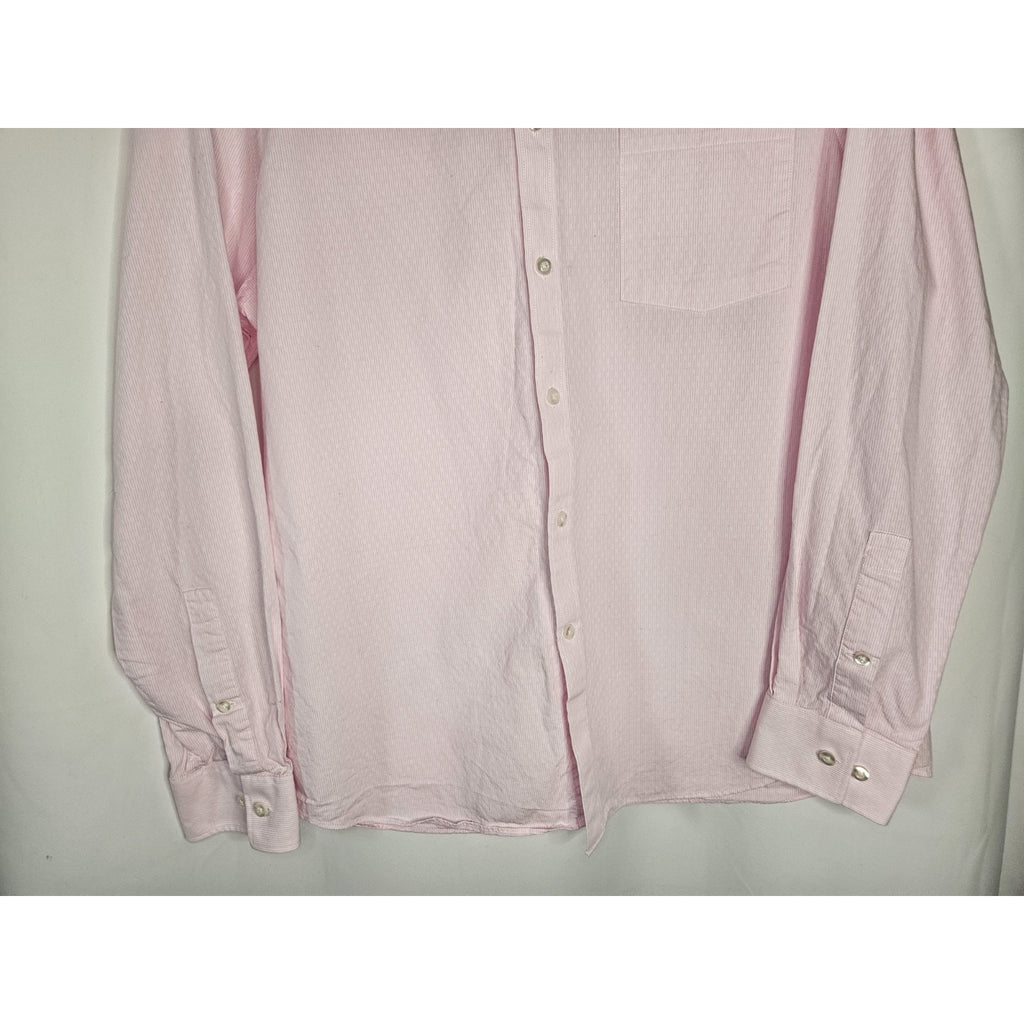 Michael Kors Pink Regular Fit Non-Iron Button Dress Shirt 16-16.5 34/35 Large