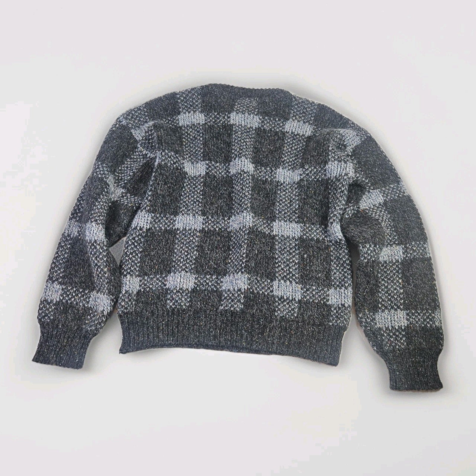 Vtg 80s Acrylic Wool Blend Chunky Knit Pullover Sweater Large Gorpcore Fisherman