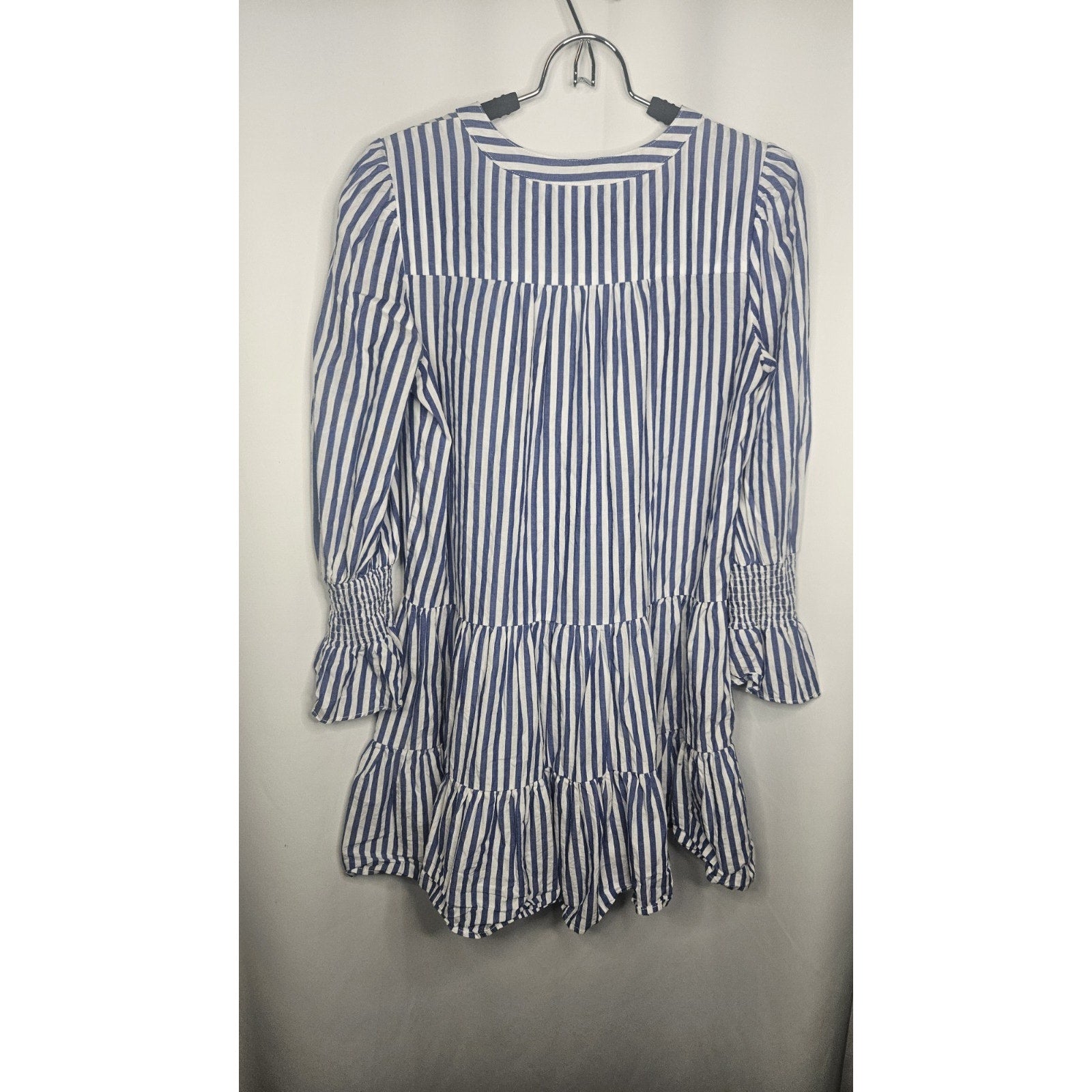 Tuckernuck Pomander Place Dress Blue White Striped Kenzo Mini Size Small Tiered Dress Summer Outfit Trendy Styles