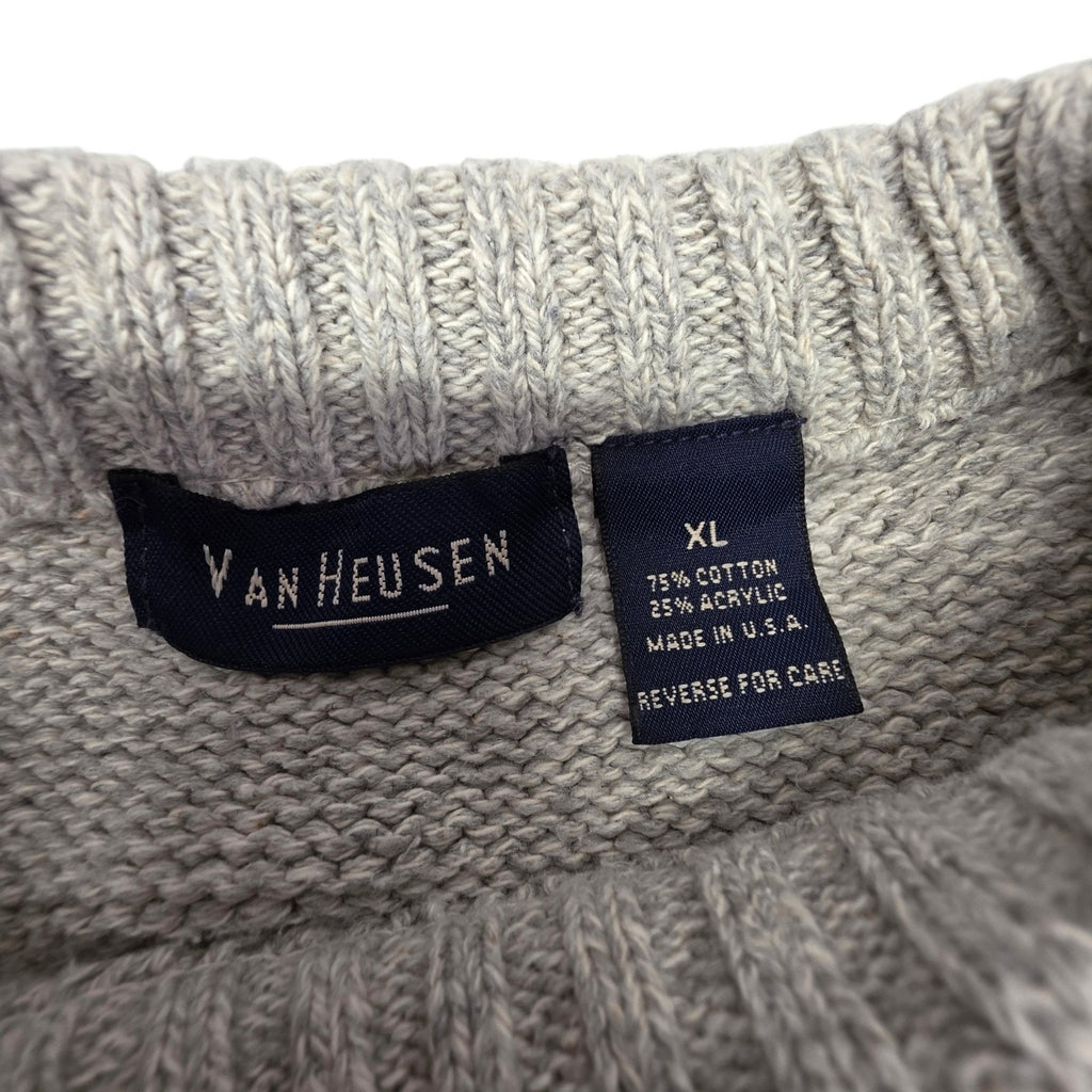 Vintage Van Heusen Sweater Mens XL Pullover Crew Neck Fair Isle Holiday Ski