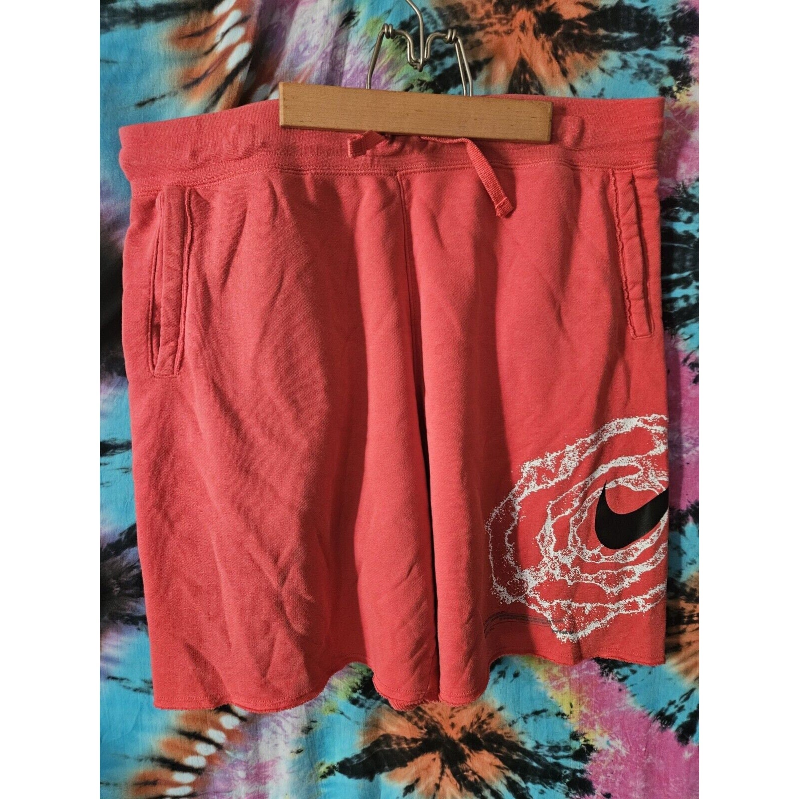 Nike Space To Dream Loose Fit Sweat Shorts Size XL Coral CZ8960