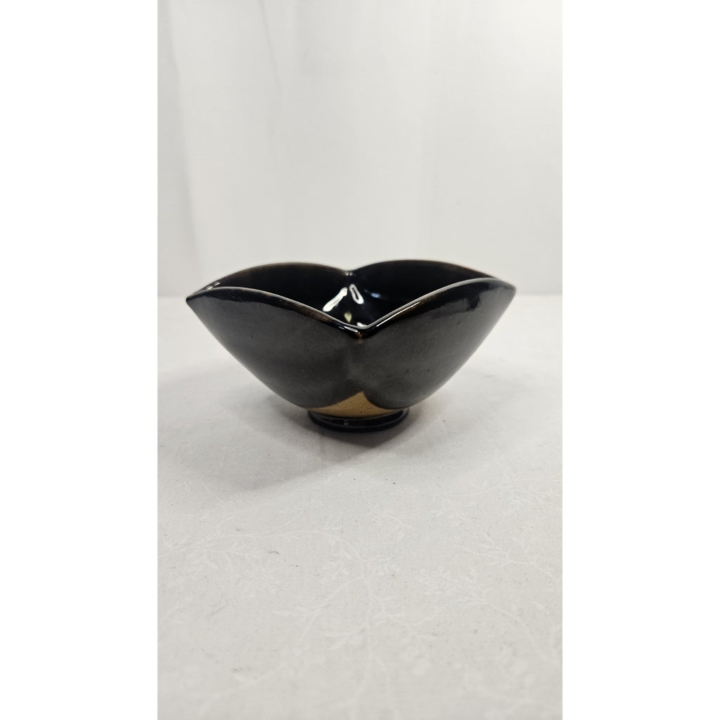 Vintage Danish Trinket Dish Bowl Signed Herman A. Kähler HAK Brown Glazed 4.5"