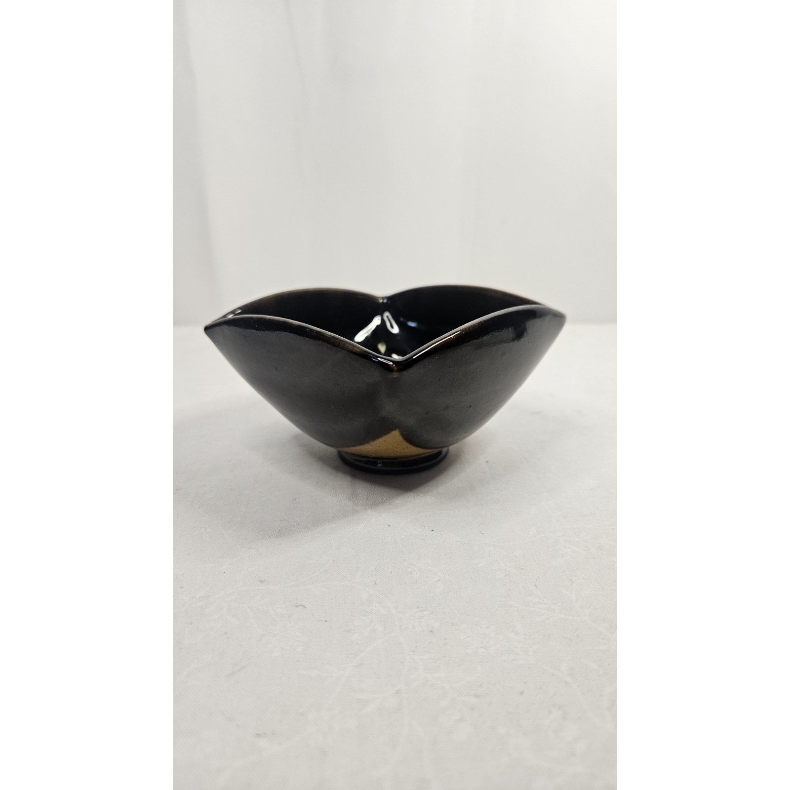 Vintage Danish Trinket Dish Bowl Signed Herman A. Kähler HAK Brown Glazed 4.5"