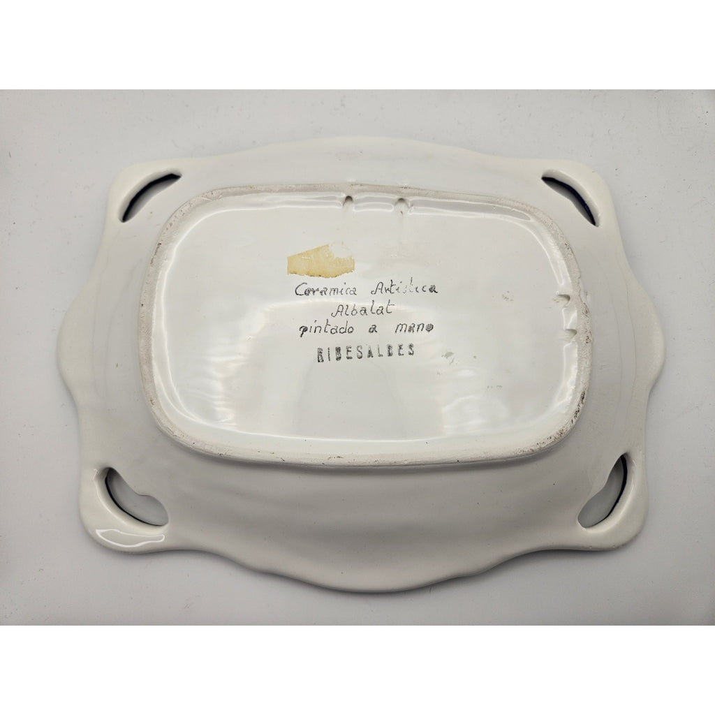 Ceramica Albalat Spanish Pottery Hand-Painted 10.5" Serving Platter Wall Plate