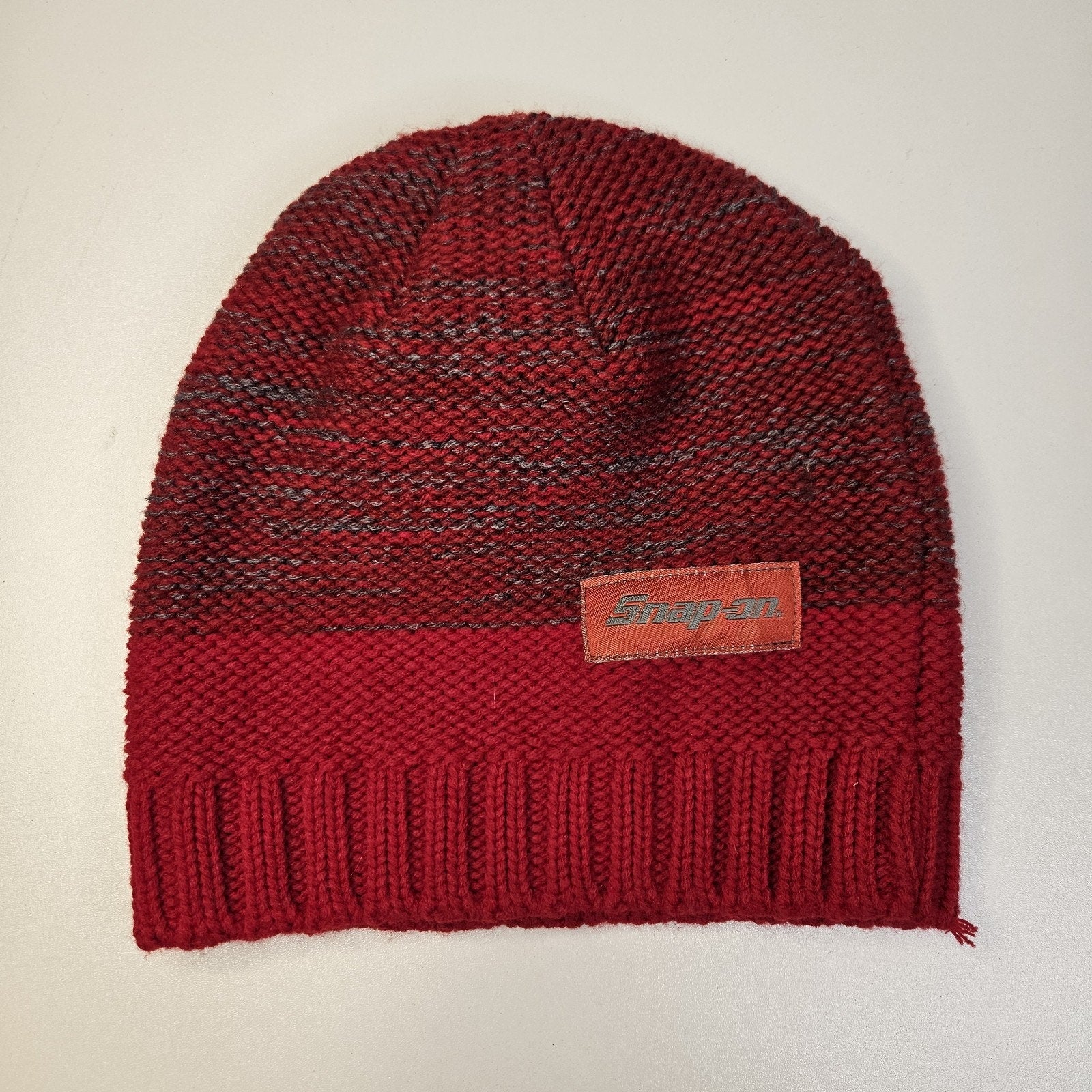 Snap On Tools Stocking Hat Red with Gray Variation Beanie Knit Cap