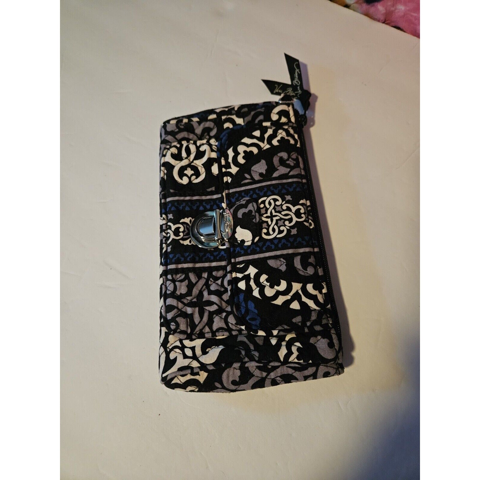 Vera Bradley Quilted Club Blue & Black Paisley 9" x 5-1/4"
