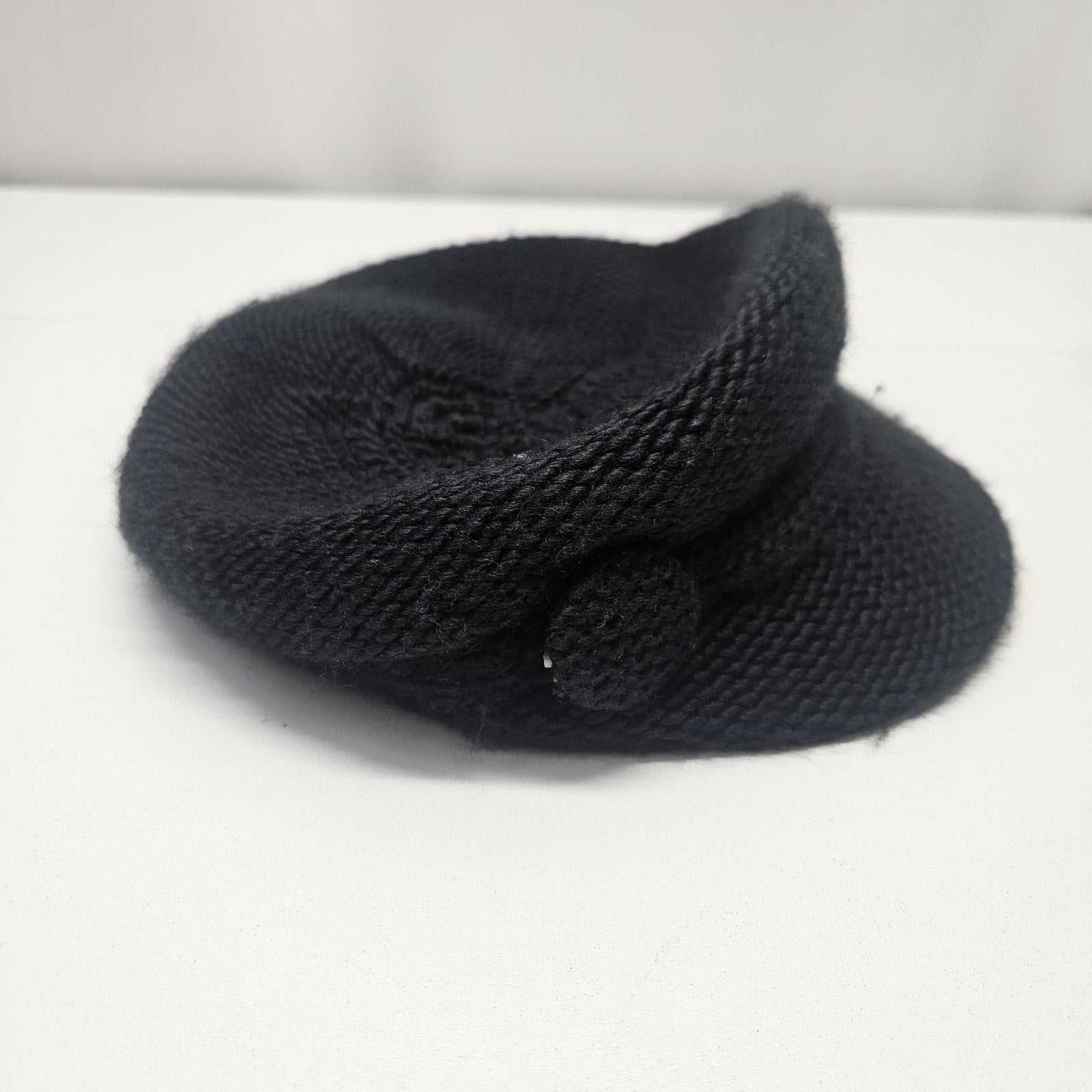 Vtg 80's Knit Knit Cap Wool Blend Cabbie Paddy Newsboy Hat Gatsby Hat