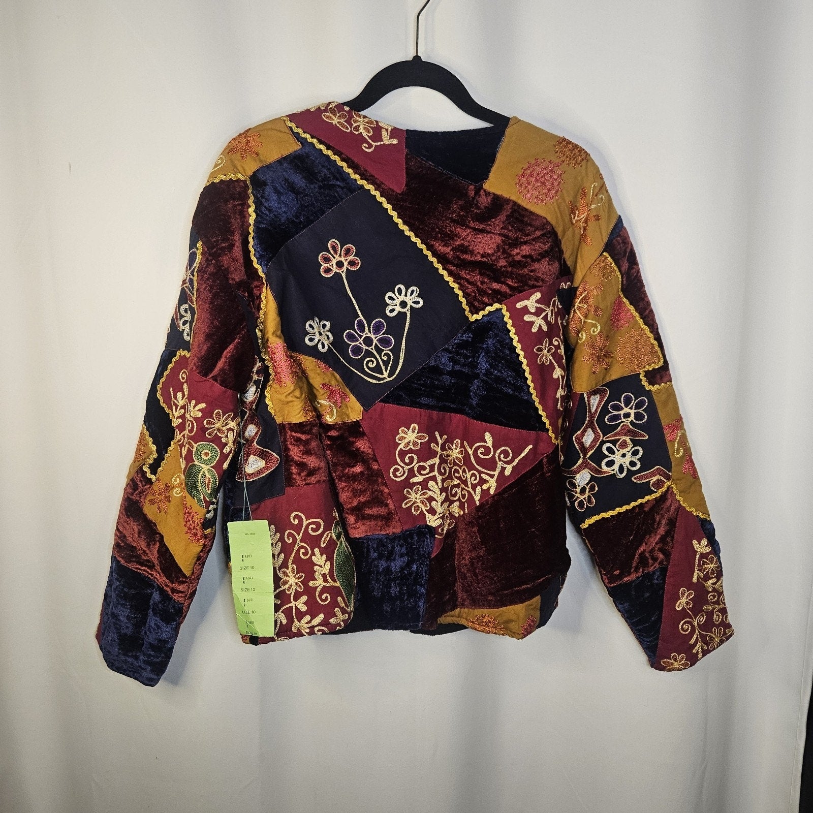 NTW Wilroy Limited Edition Vtg Multicolor Patchwork Embellished Jacket Coat 10