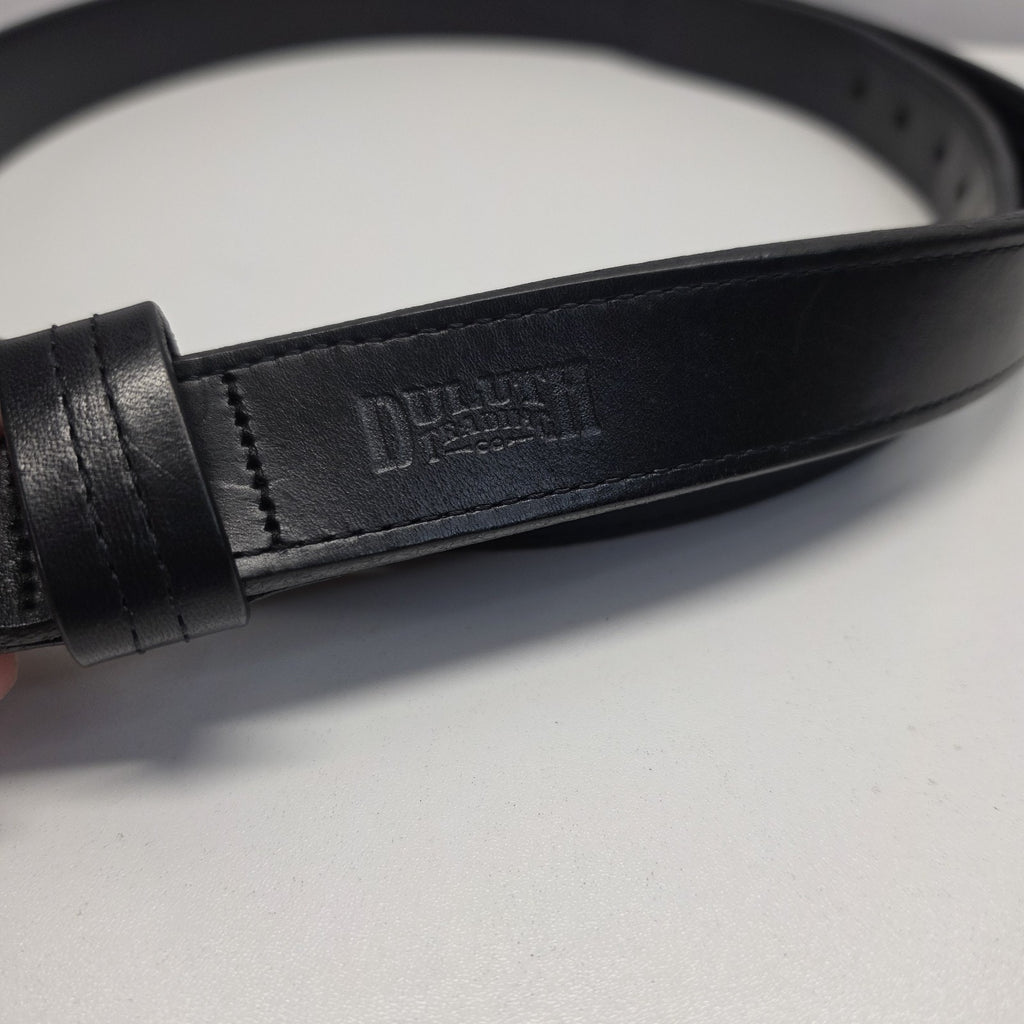 Duluth Trading Co Black Italian Adjustable Leather Belt Sz 46 Men 11019 Lifetime
