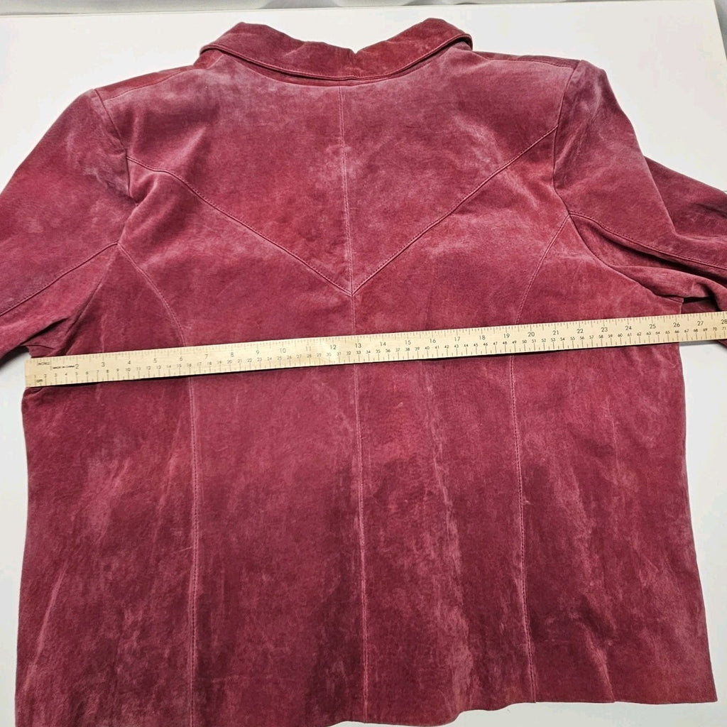 Nwt Lane Bryant Moto Jacket Womens Plus Pink Suede Zip Front Pockets 24/26 3X