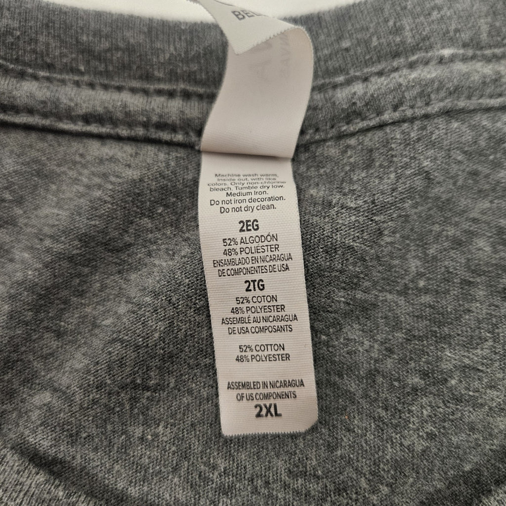 MUNA AD BONES Sound Cartoon Gray Tshirt Graphic Tee Mens 2XL