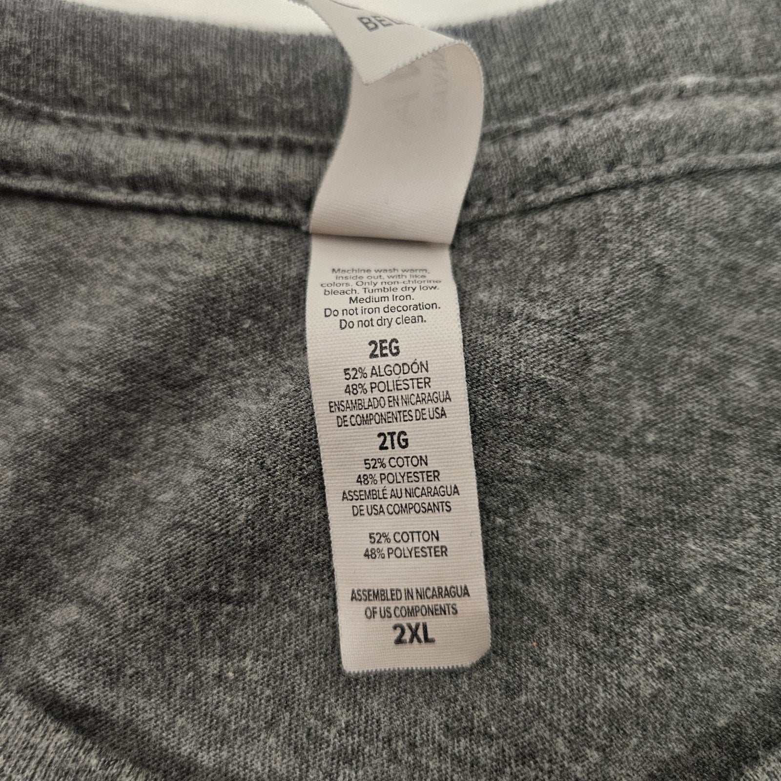 MUNA AD BONES Sound Cartoon Gray Tshirt Graphic Tee Mens 2XL