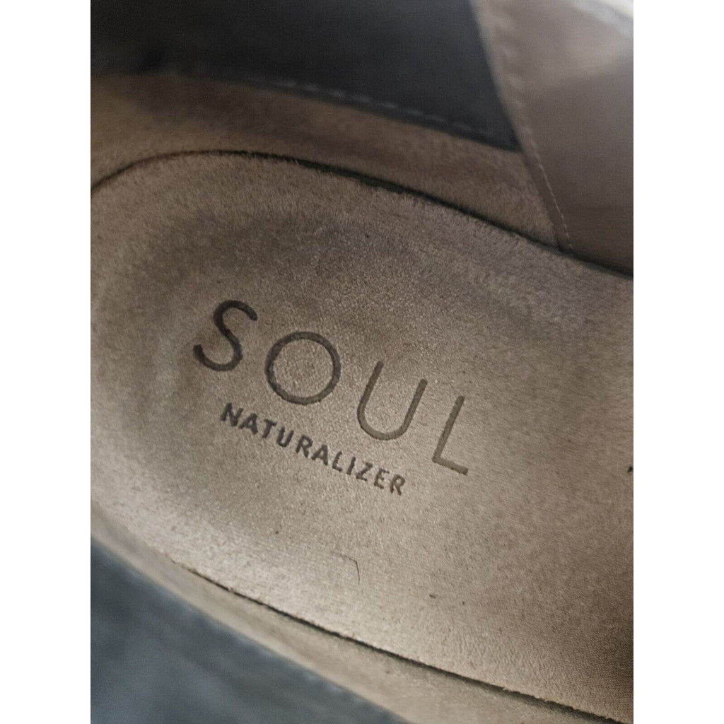 Soul By Naturalizer Campus Grey Leather Ankle Boots Women’s Size 10M Side Zip