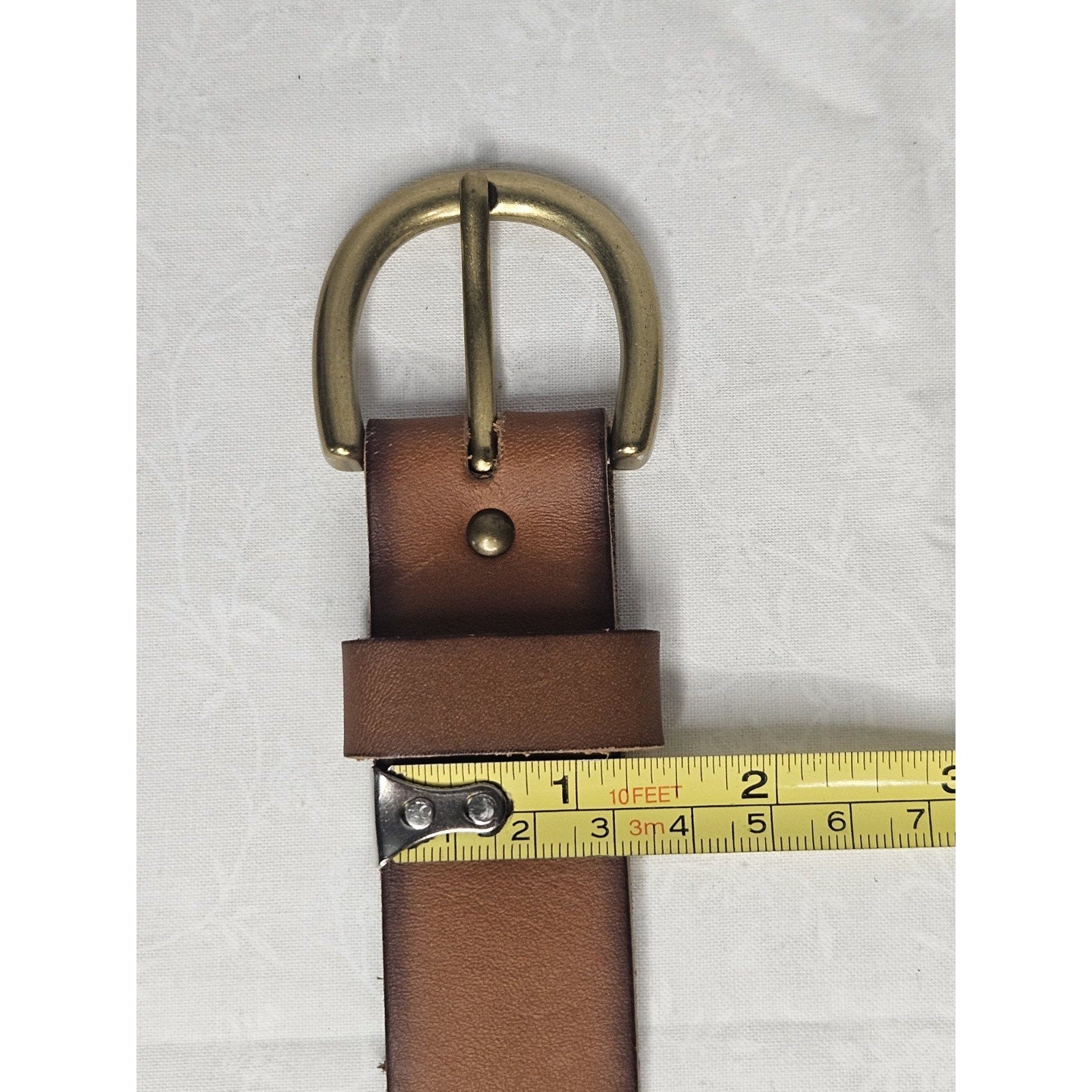Belt Unisex Brown Leather Adjustable Buckle Casual Western 2XL Made In Guatemala