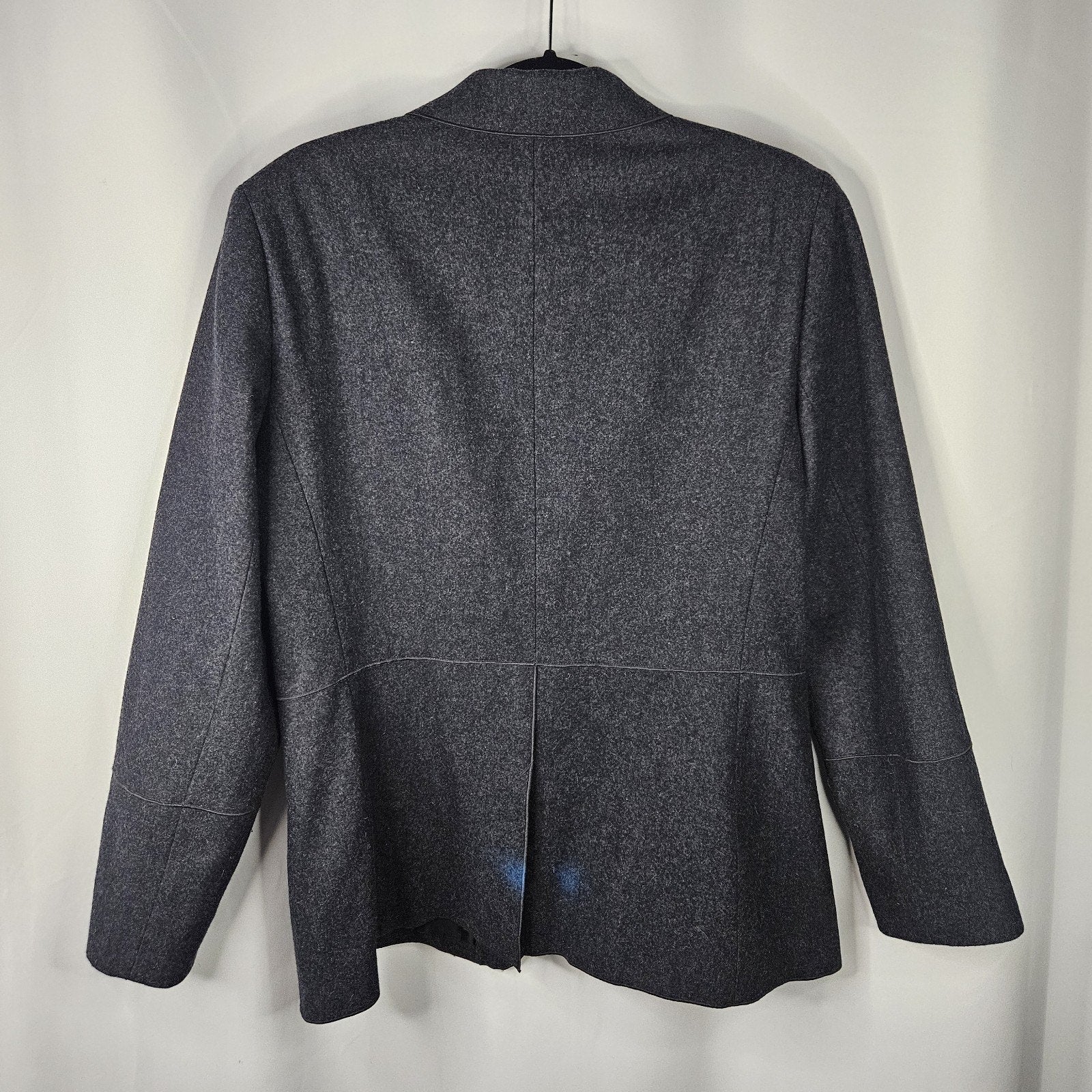 Vintage Harve Benard Wool Blend Suit Jacket Coat Blazer Gray Button Womens 16