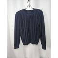 Banana Republic Navy Blue L Womens Cotton Blend Knit Crew Neck Sweater Top