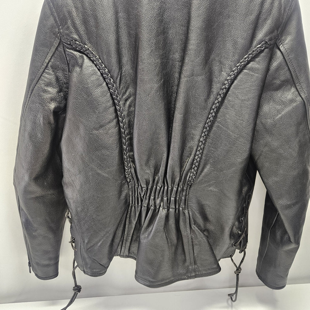 Vintage Leather King Thinsulate Leather Biker Jacket Womens Sz Large Motorcycle