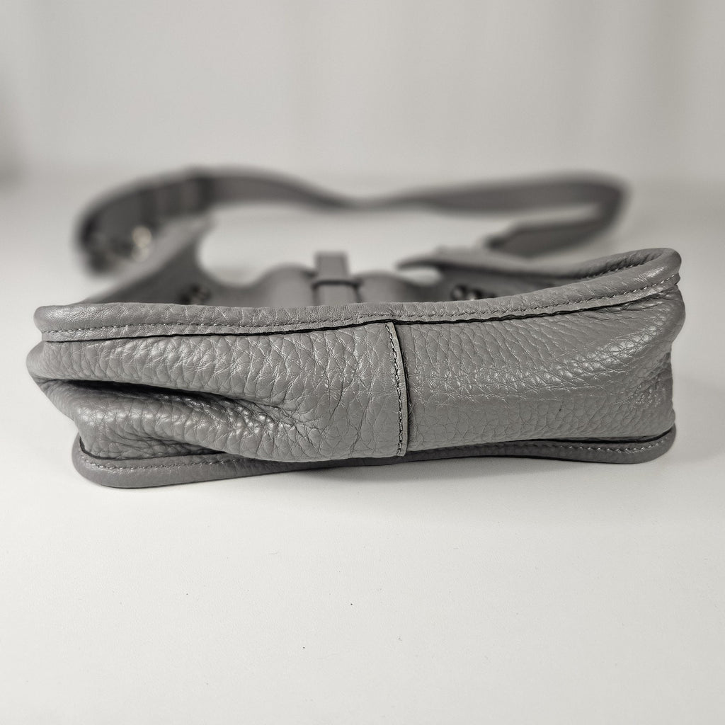 Rebecca Minkoff Unlined Feed Leather Crossbody Bag Gray Studded